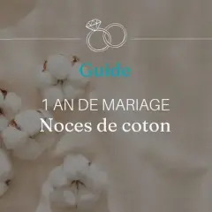 Guide pour 1 an de mariage : noces de coton. Des boules de coton douces sur un fond texturé rappellent la douceur de cette première année.