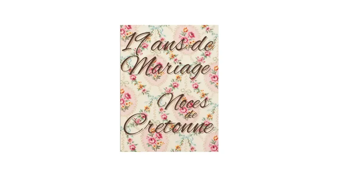 19 ans de mariage : noces de cretonne. Un fond fleuri de roses et de rubans bleus pour célébrer cet anniversaire.