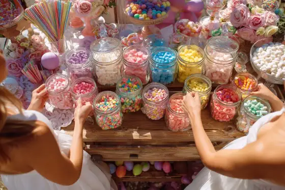 Bar à bonbons fait maison - le guide pour une fête réussie
