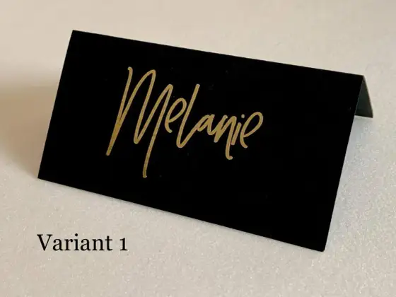 Marque-places noir et or - L'élégance sans fausse note