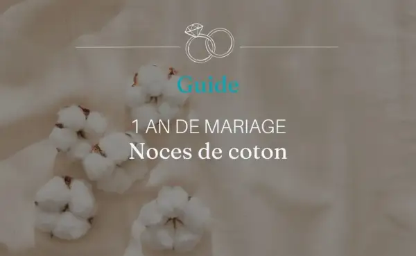 Guide pour 1 an de mariage : noces de coton. Des boules de coton douces sur un fond texturé rappellent la douceur de cette première année.